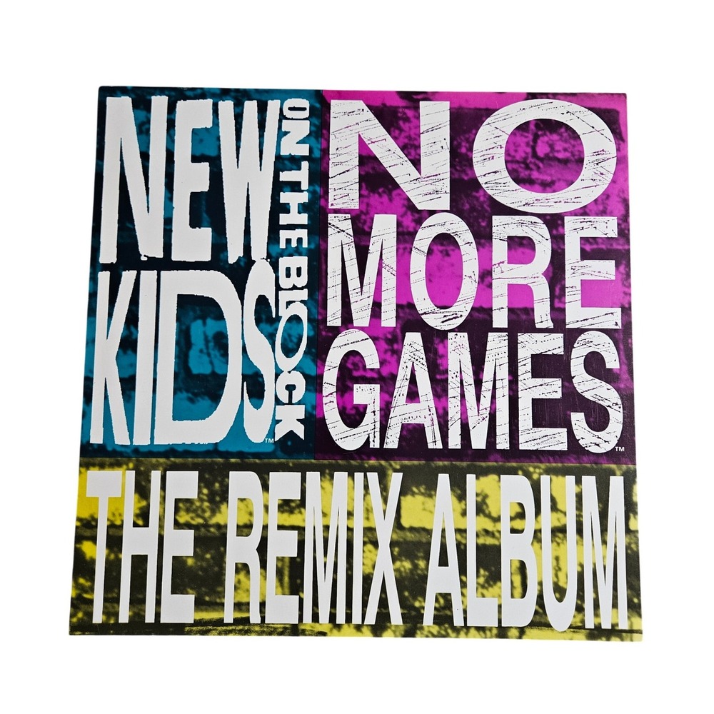 New Kids On The‎ Block No More Games 12x12 Double Sided Flat Promo Poster 1990